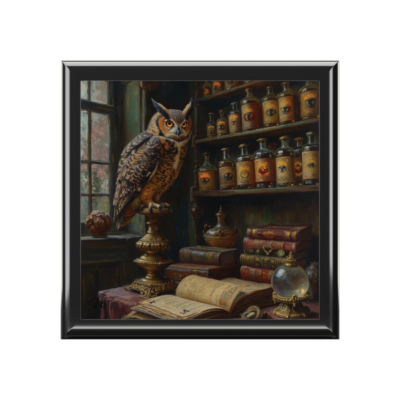 Wizard's Den Jewelry Box, Vintage Spellbook & Owl Storage Organizer - Etsy