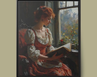 Anne Shirley Portrait Matte Canvas Framed | Anne of Green Gables Artwork