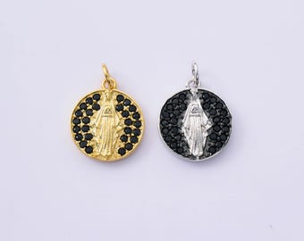 18K Gold Filled Catholicism Virgin Mary Charms,Religion Amulet Virgin Mary Pendant Bracelet Necklace Earrings,For DIY Jewelry Making Supply