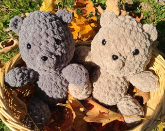 Crochet Bear, Baby Shower Gift, 1st Birthday Gift, Cute Crochet Animals, Bear Plushie, Crochet Plushie, Handmade gift, Christmas Gift