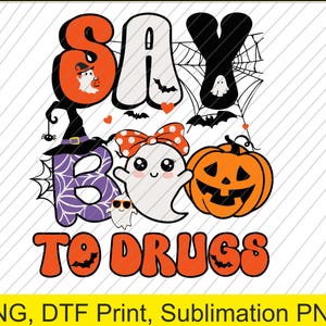Funny Halloween Red Ribbon Week Awareness Png | Digital Download | DTF Print