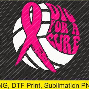 May include: A pink ribbon graphic, symbolizing breast cancer awareness, is overlaid on a white and black design. The words "Fight for a Cure" are in pink. The background is black with diagonal white lines.