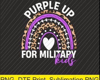 violet pour les enfants des militaires PNG | Téléchargement numérique | Impression DTF