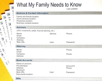 Personal & Home Records Template