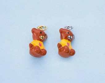 Dog Charm,18K Gold Filled Minimalistic Cartoon Baby Love Cute Small Dog Pendant Bracelet Necklace Earrings,For DIY Jewelry Making Supply