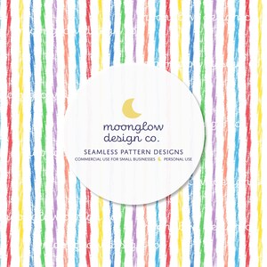 Rainbow Stripes Seamless Pattern Digital Crayon Texture Colorful Rainbow Stripes School Seamless Pattern Kids Seamless File Commercial Use