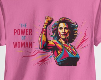 Camiseta "El Poder de la Mujer" | Camiseta con Gráfico Feminista | Camiseta de Superhéroe de Mujer Fuerte | Regalo de Poder Femenino | Camiseta de Empoderamiento Pop Art Unisex
