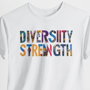 Diversity Is Strength T-Shirt – Equality e Inclusion Shirt – Unisex Pride Tee for Activists, Allies, LGBTQ, Human Rights & Empowerment