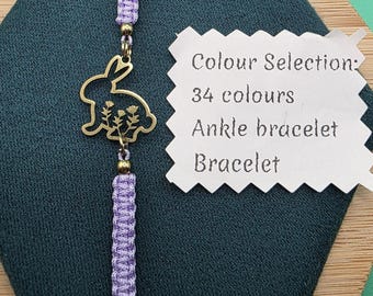 Kaninchen Armband - Kaninchen Armband, Kaninchen Geschenk, Kaninchen Schmuck, verstellbarer Edelstahlanhänger
