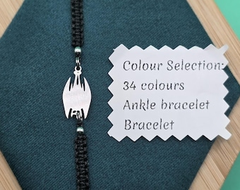Bat Bracelet, Gothic Bracelet, Bat Wish Bracelet, Bat Jewellery, Gothic Bat Bracelet, Adjustable Stainless Steel Charm