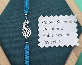 Peacock Bracelet, Bird Bracelet, Gift Bracelet, Peacock Lovers Bracelet  Stainless Steel Charm