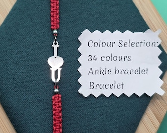 Te amo, regalo para novio, regalo para novia, pulsera de te amo, regalo para mejor amigo, pulsera de cordón ajustable - tobillera