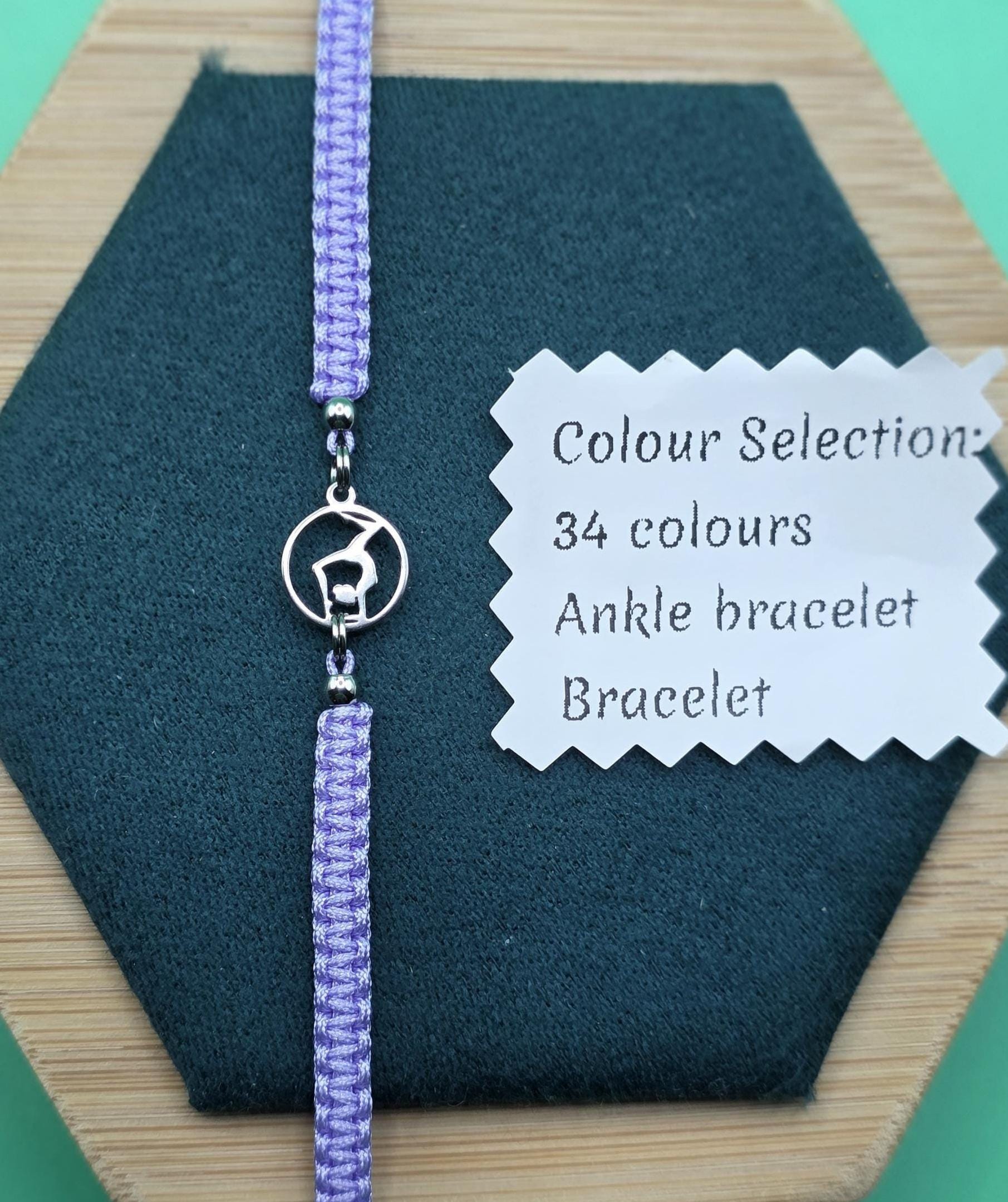 ENSIANTH Bracciale Ginnastica Con Ciondolo – Acciaio Inox, Regolabile, Per Donne E Ragazze - 3