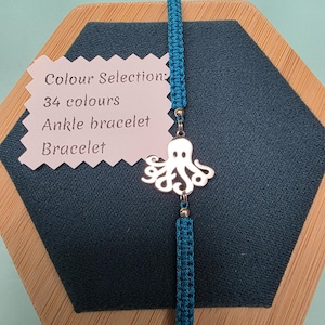 Octopus Bracelet, Squid Anklet, Wish Bracelet, Kraken Bracelet, Adjustable Bracelet, Octopus Lover Jewellery Gift.