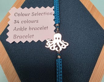 Octopus Bracelet, Squid Anklet, Wish Bracelet, Kraken Bracelet, Adjustable Bracelet, Octopus Lover Jewellery Gift.