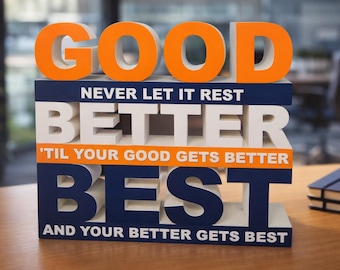 Cartel de aficionado de los Chicago Bears: "Bueno, mejor, el mejor"