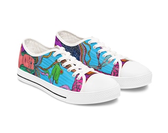 Zapatillas deportivas con estampados artísticos coloridos para mujer, zapatos casuales únicos para mujer, regalo divertido para cumpleaños, ropa informal, ropa para festivales