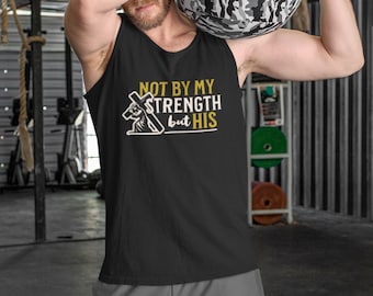 Camiseta sin mangas cristiana para gimnasio, entrenamiento de fuerza, entrenamiento basado en la fe
