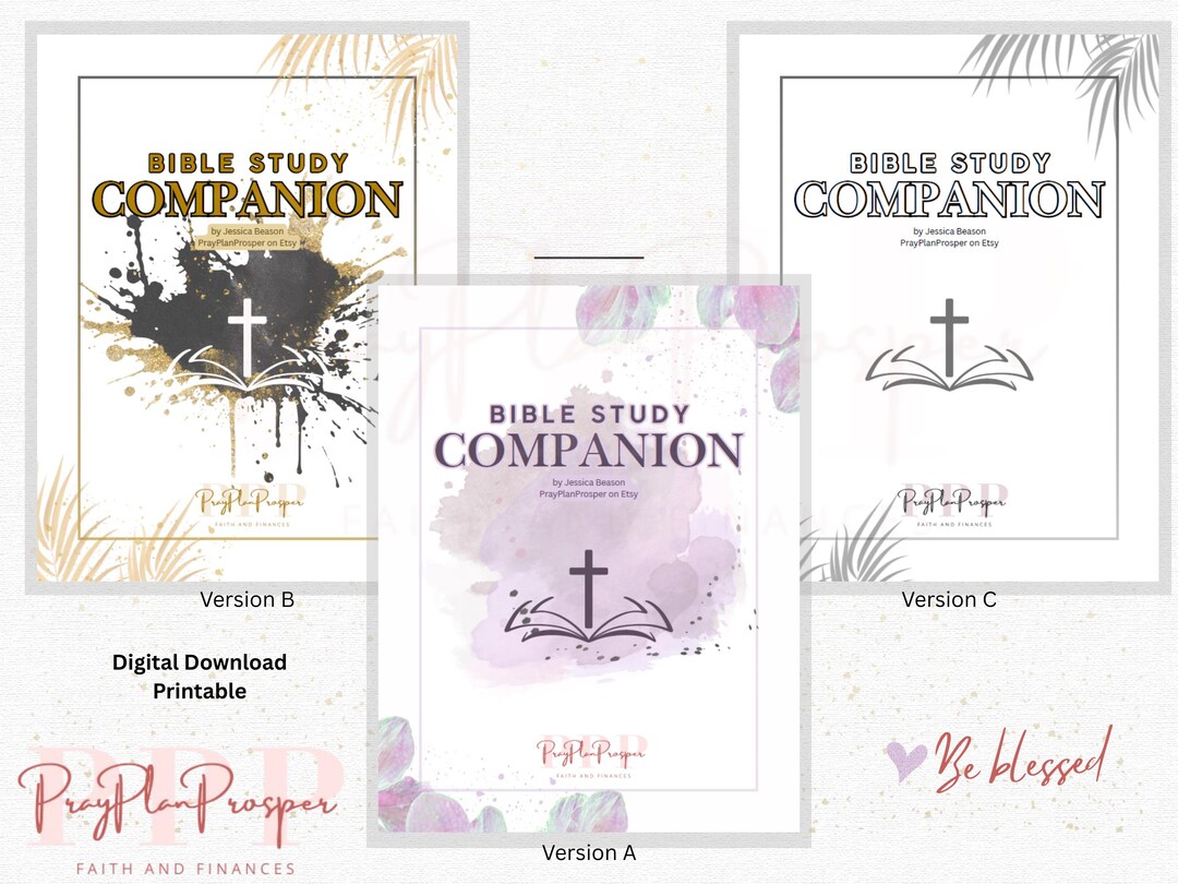 Bible Study Companion Journal, Digital Bible Study Guide, Scripture