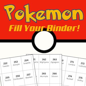 Cartas de relleno de Pokémon TCG / PokeDex / GEN 3 / ¡Llena tu carpeta!