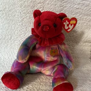 2001 July Birthday Beanie Baby Ruby