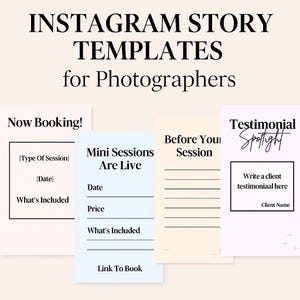 Instagram Story Templates für Fotografen (editierbare Canva)