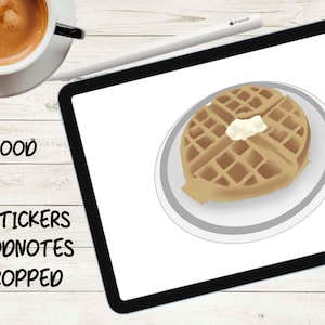 Meal Plan Digital Stickers, Food GoodNotes Stickers, iPad Planner Stickers, Pre-cropped PNG, Meal Prep Stickers, Digital Journal