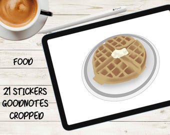 Food Planner Stickers: GoodNotes Meal Prep Stickers (PNG Files)