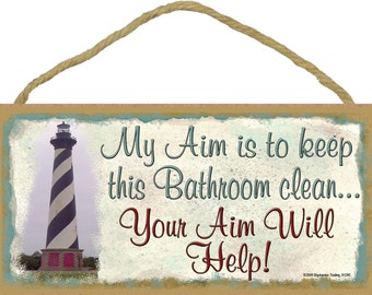 Lighthouse Bathroom Etsy