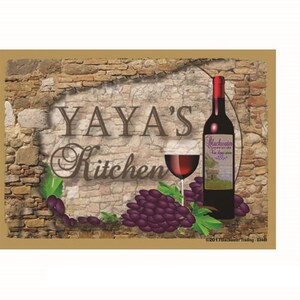 Yaya's Kitchen  Italian Wine Grapes  Fridge Refrigerator Magnet 3.5" X 2.5"