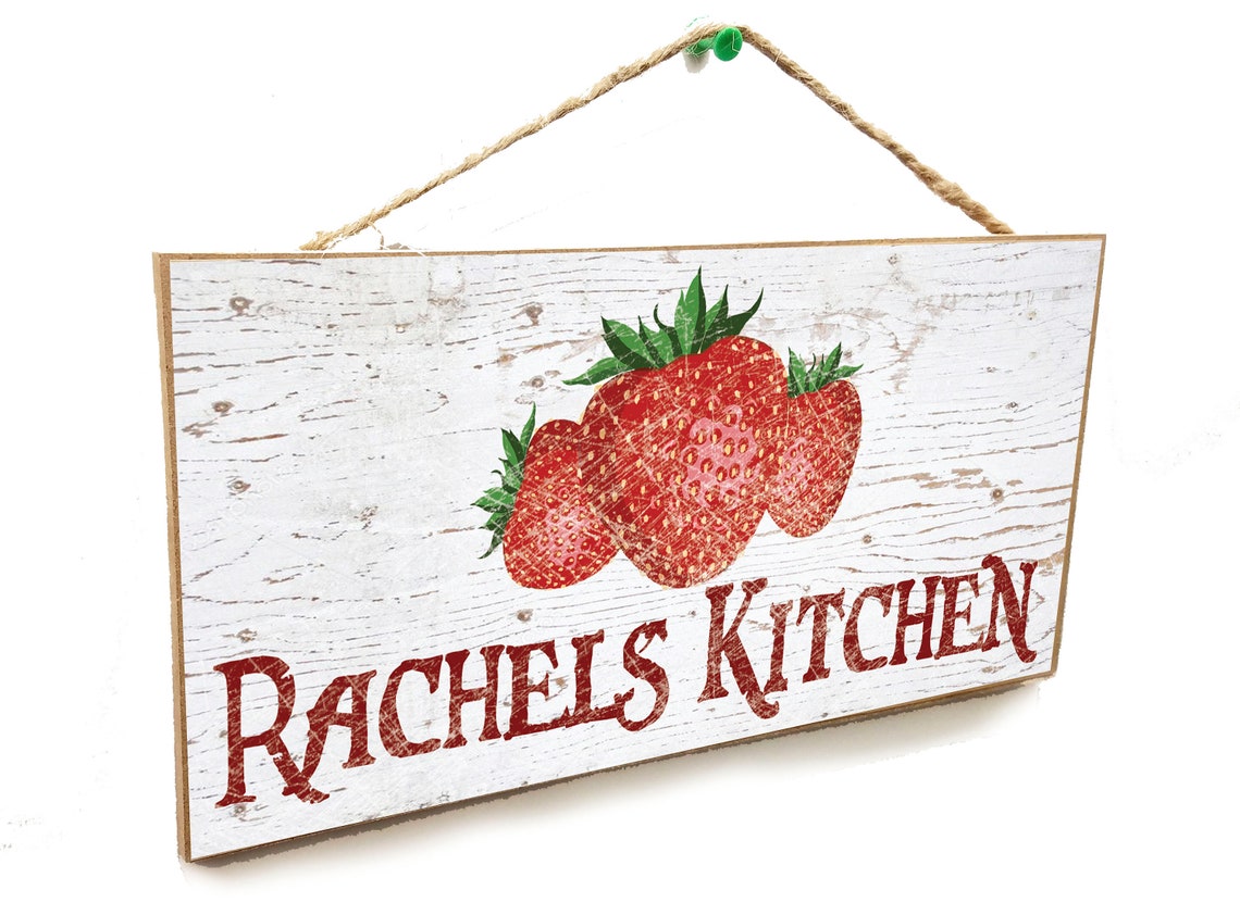 Personalized Your Name's Kitchen Strawberries | Etsy