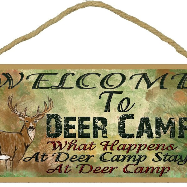 Hunting Camp Sign Etsy