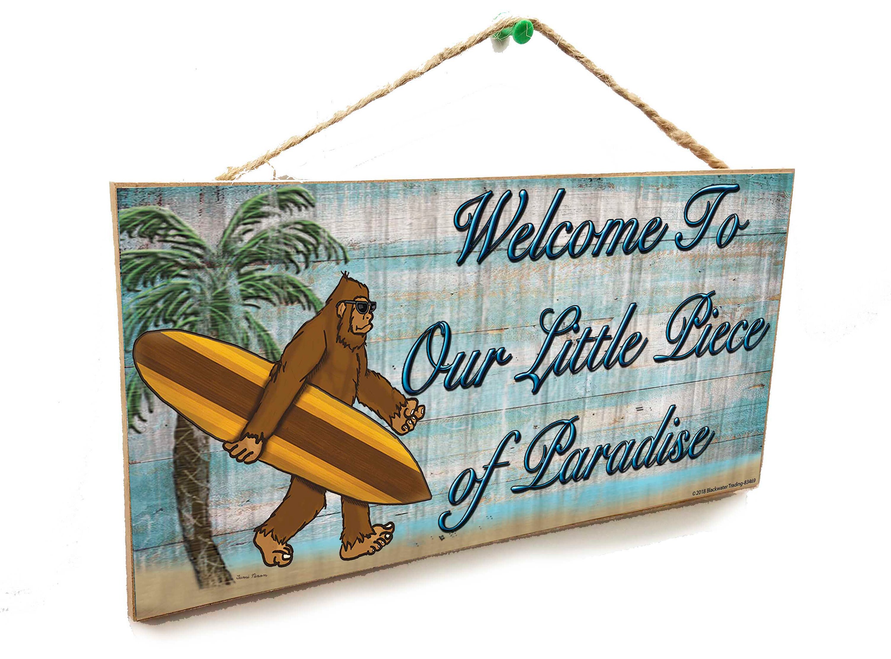 Sasquatch Bigfoot Surfing Beach to Our Paradise Etsy Ireland