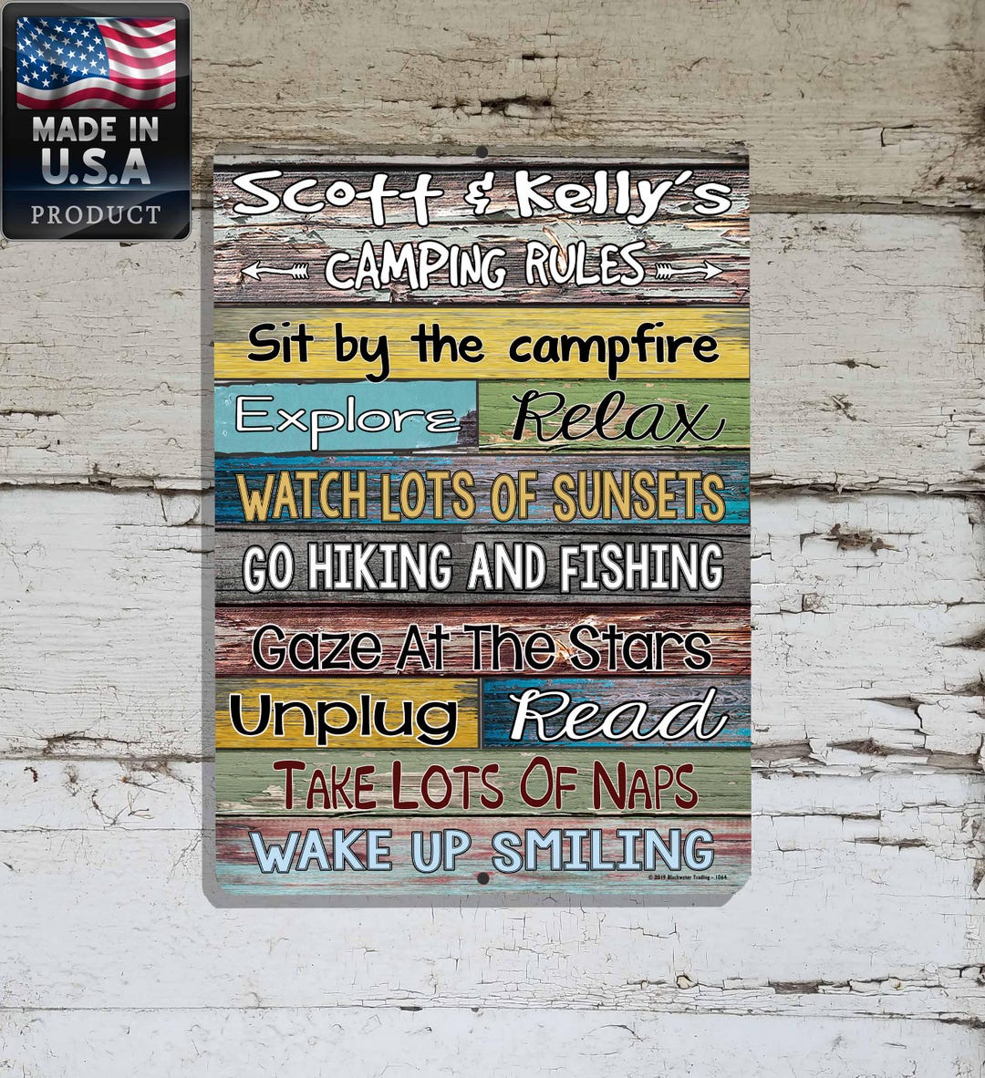 Personalized Custom CAMPING RULES 9