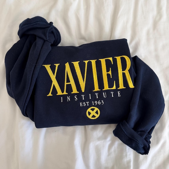 Xavier Institute Embroidered Sweatshirt X-Men Crewneck MCU Mutant