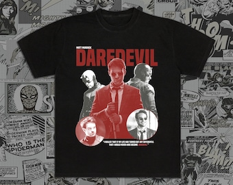 Daredevil T-Shirt, Matt Murdock Comic Tee, MCU Fan Gift