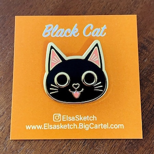 Black Cat Enamel Pin