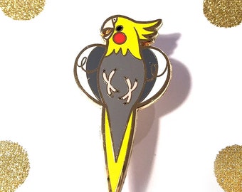Pied Cockatiel Enamel Pin