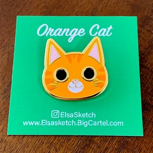 Orange Tabby Cat Enamel Pin