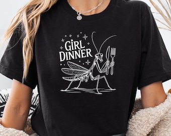 Camiseta de la Mantis Religiosa de la Cena de Chicas: Divertida camiseta de meme gótico