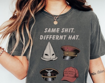 Political Satire Graphic Tee, Anti Racism T-Shirt, Unisex Cotton