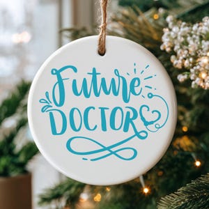 Décoration en céramique Future Doctor : modèle stéthoscope, cadeau pour étudiant en médecine