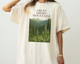Great Smoky Mountains Shirt, Nature Graphic Tee, National Park T-Shirt, Hiking Adventure Gift, Retro Forest Landscape Shirt