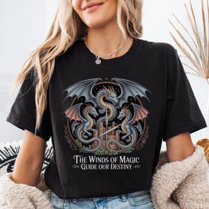 Magic Dragon Graphic Tee: Fantasy Gamer Shirt