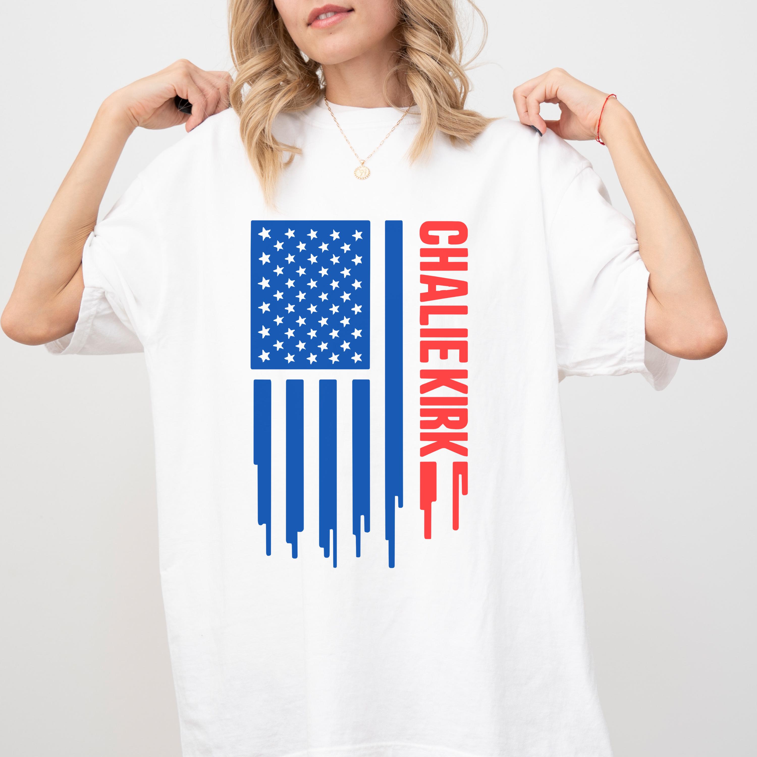 Distressed American Flag USA Shirt, Land of the Free Graphic Tee
