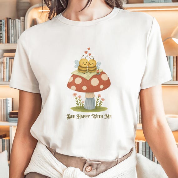 Abeille heureuse avec moi T-shirt graphique mignon couple