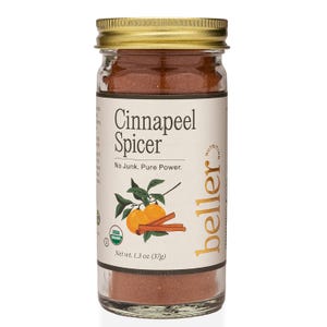Beller Nutrition Cinnapeel Spicer | 2 oz | Organic Ceylon Cinnamon Powder Blend with Ginger & Orange Peel for Baking, Smoothies, Tea + More