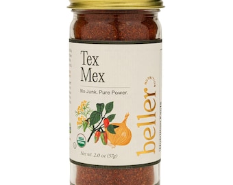 Beller Nutrition Tex Mex Organic Ancho Chili Powder Spice Blend Seasoning | 2 oz | Mexican Seasoning with Ground Ancho Powder for Tacos