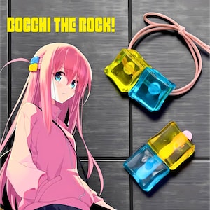 Anime BOCCHI THE ROCK Hairpin, Cosplay Elastic Hair Bands, Blue Hair Ties, Hair Accessories