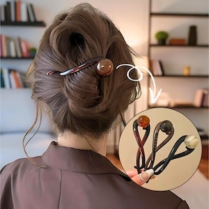Pearl Hair Pins: Acrylic Twist Clip, Bridal Hair Accessories